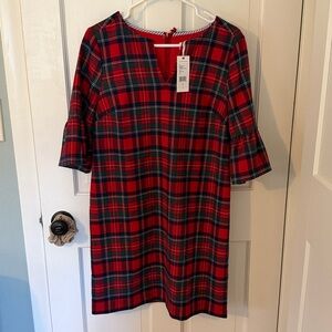Vineyard Vines Dress Womens 4 Red Plaid Greenwich Tartan Preppy Academia Career